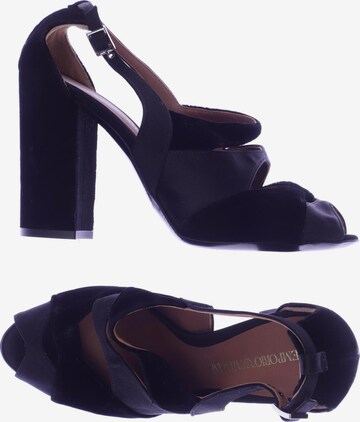 Emporio Armani Sandals & High-Heeled Sandals in 36 in Black: front