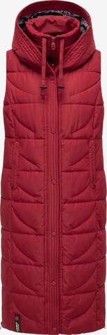 NAVAHOO Bodywarmer 'Brezelchen' in Rood: voorkant