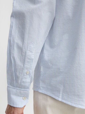 !Solid Slim Fit Hemd 'SDVal' in Blau