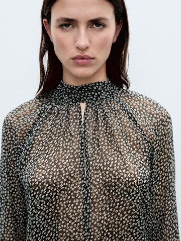 MANGO Blus 'Splash' i svart
