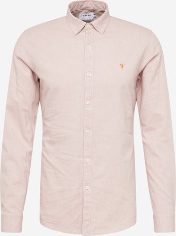 Coupe regular Chemise 'STEEN' FARAH en rose : devant