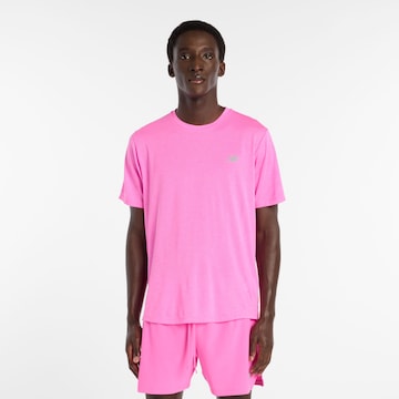 new balance Shirt 'Athletics T-Shirt' in Roze: voorkant