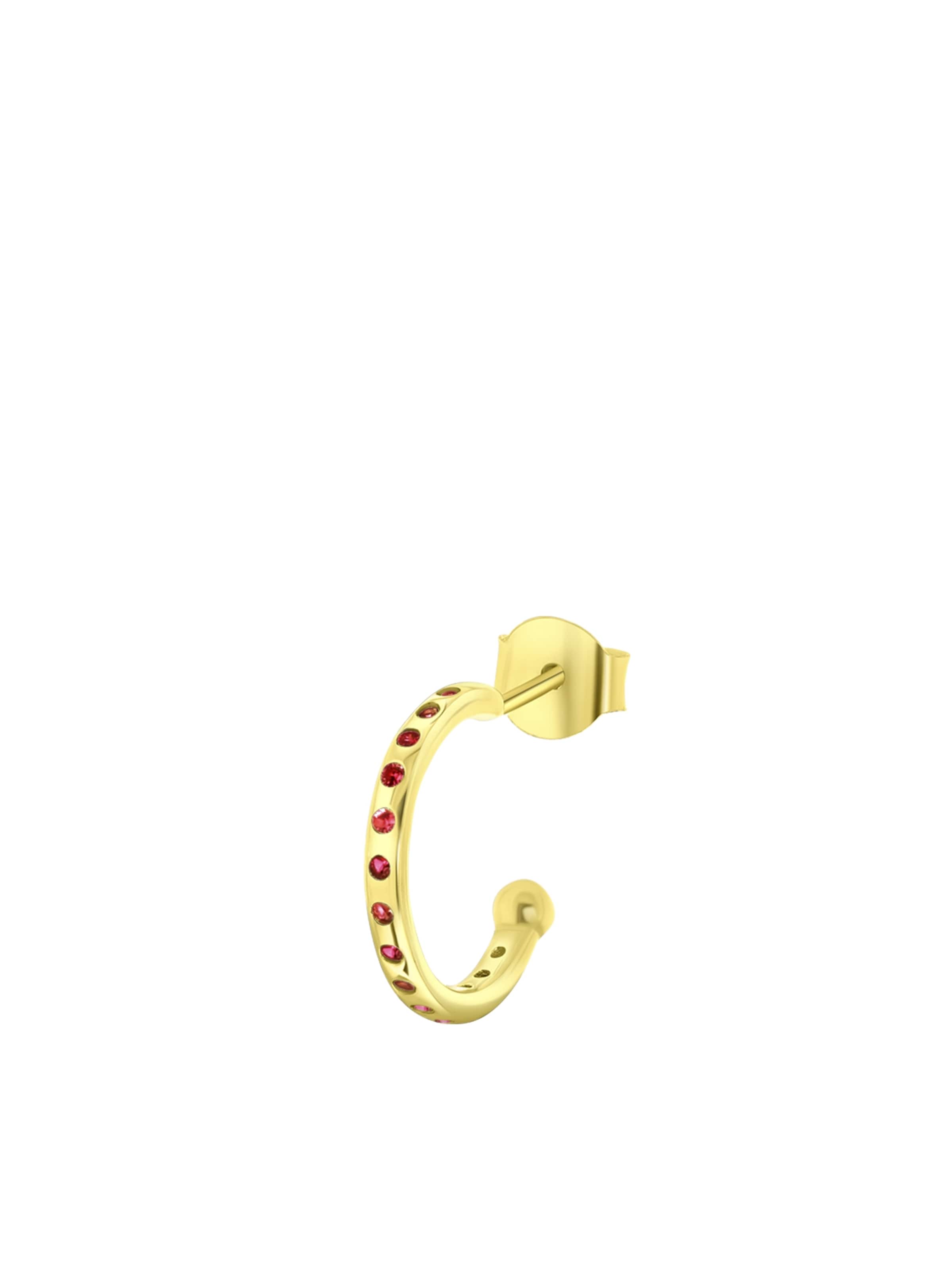 Boucles d'oreilles Lucardi en or : devant