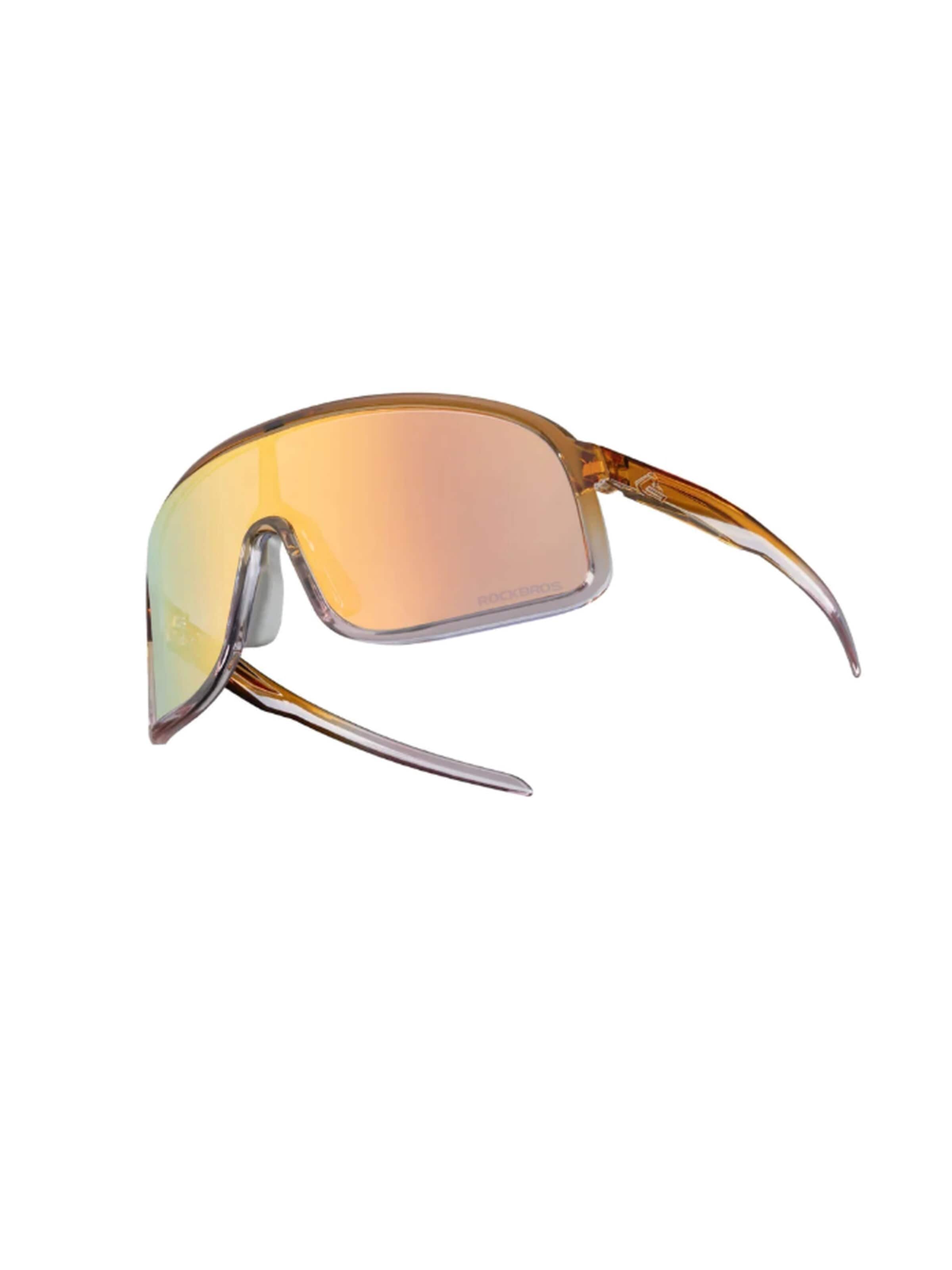 ROCKBROS Sports Glasses 'Photochrome Fahrradbrille UV400' in Brown: front