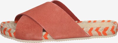 MAHONY Pantolette in hellbeige / rostbraun / orange / koralle, Produktansicht