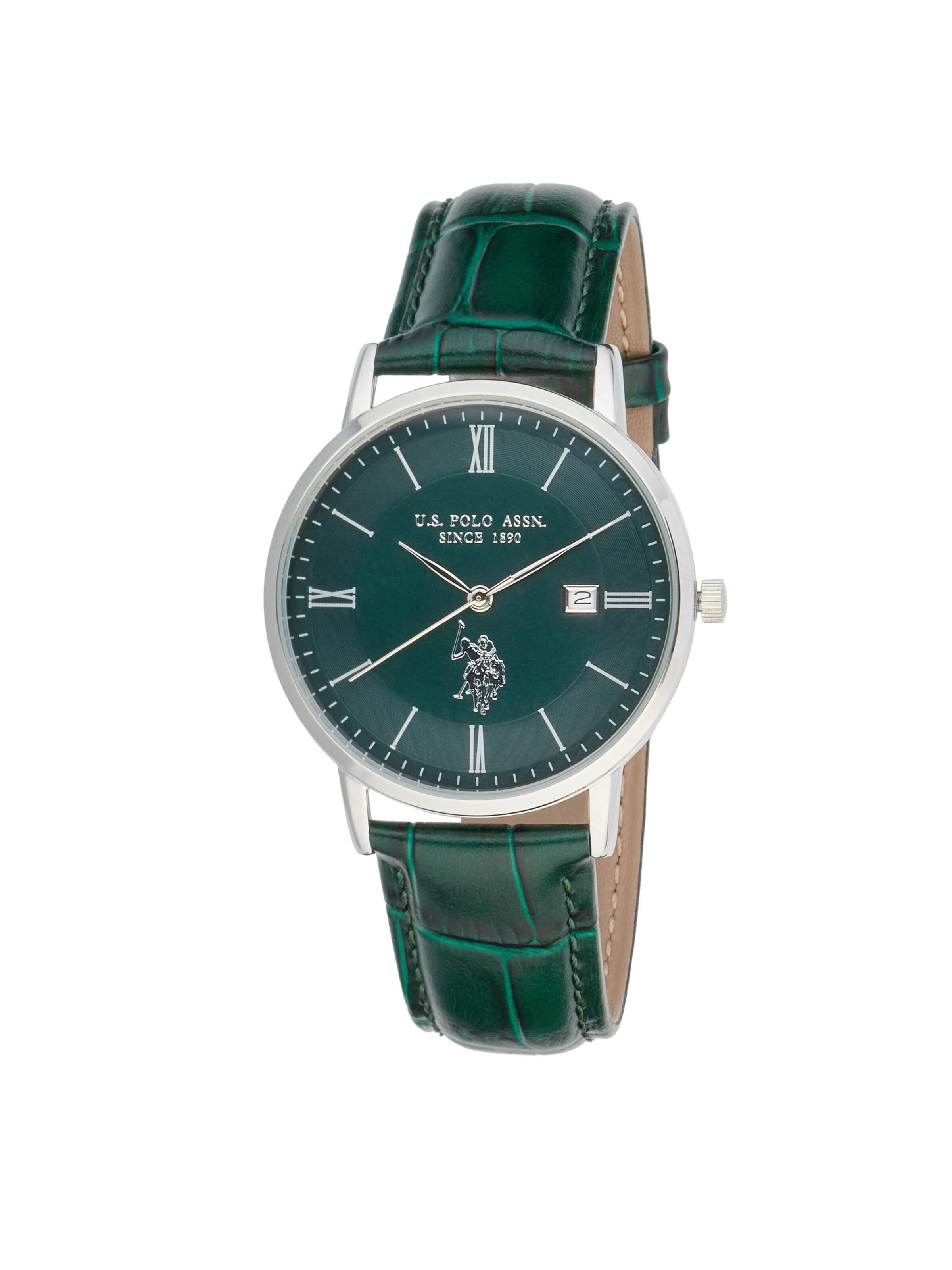 U.S. POLO ASSN. Analoguhr 'Viktor'‌‌‌‌‌‌‌‌ in Grün: Vorderseite