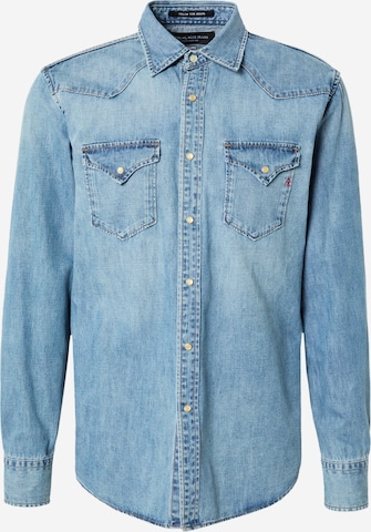 REPLAY Button Up Shirt in Blue: front
