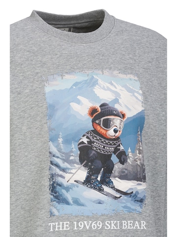 19V69 ITALIA Sweatshirt ' Nico Wintersports 2 ' in Grey