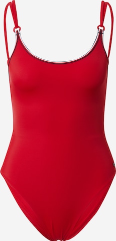 Tommy Hilfiger Underwear صدرية ثوب السباحة بلون أحمر: الأمام