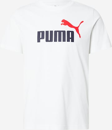 T-Shirt fonctionnel 'Essentials No. 1' PUMA en blanc : devant