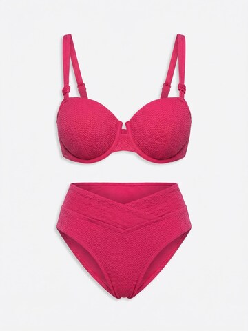 Cupshe Bralette Bikini 'CAA12C5D023EE' in Pink: front
