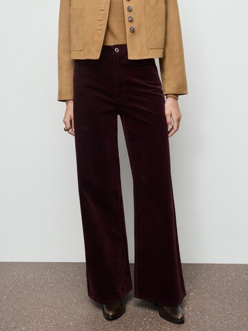 MANGO Wide leg Jeans 'CARMENP' in Rood: voorkant