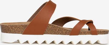 Bayton T-bar sandals 'Andromac' in Brown