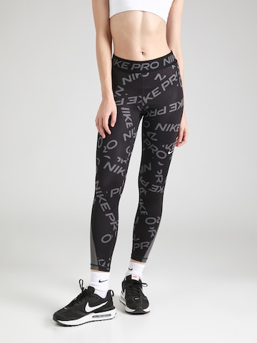 Skinny Pantalon de sport 'Pro' NIKE en noir : devant