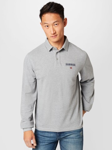 NAPAPIJRI Poloshirt 'AYAS' in Grau: Vorderseite