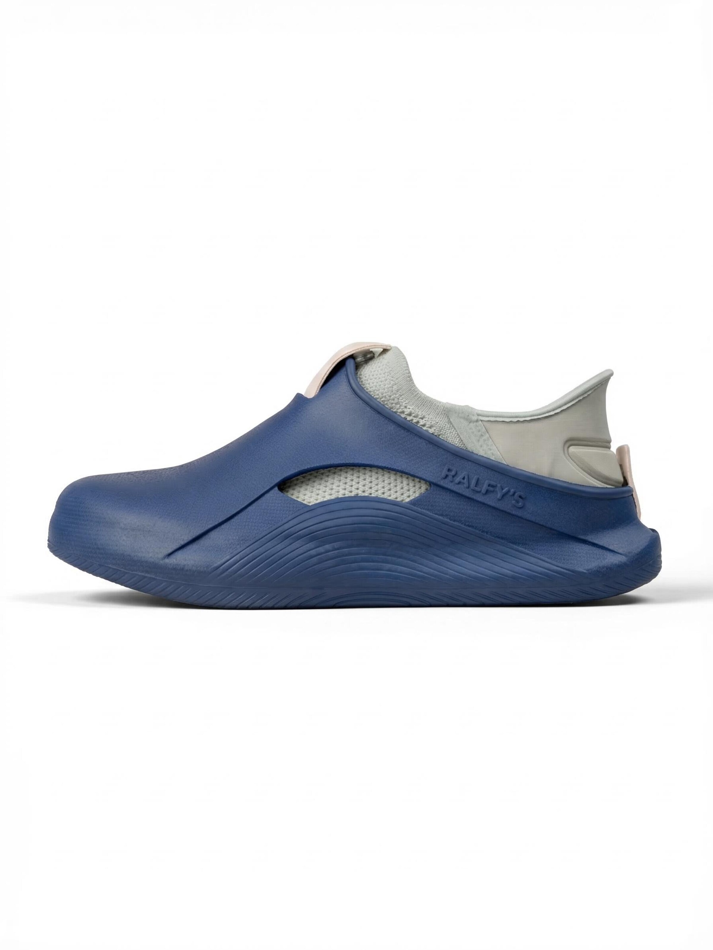 RALFY'S Classic Flats 'N1 Combo' in Grey: front