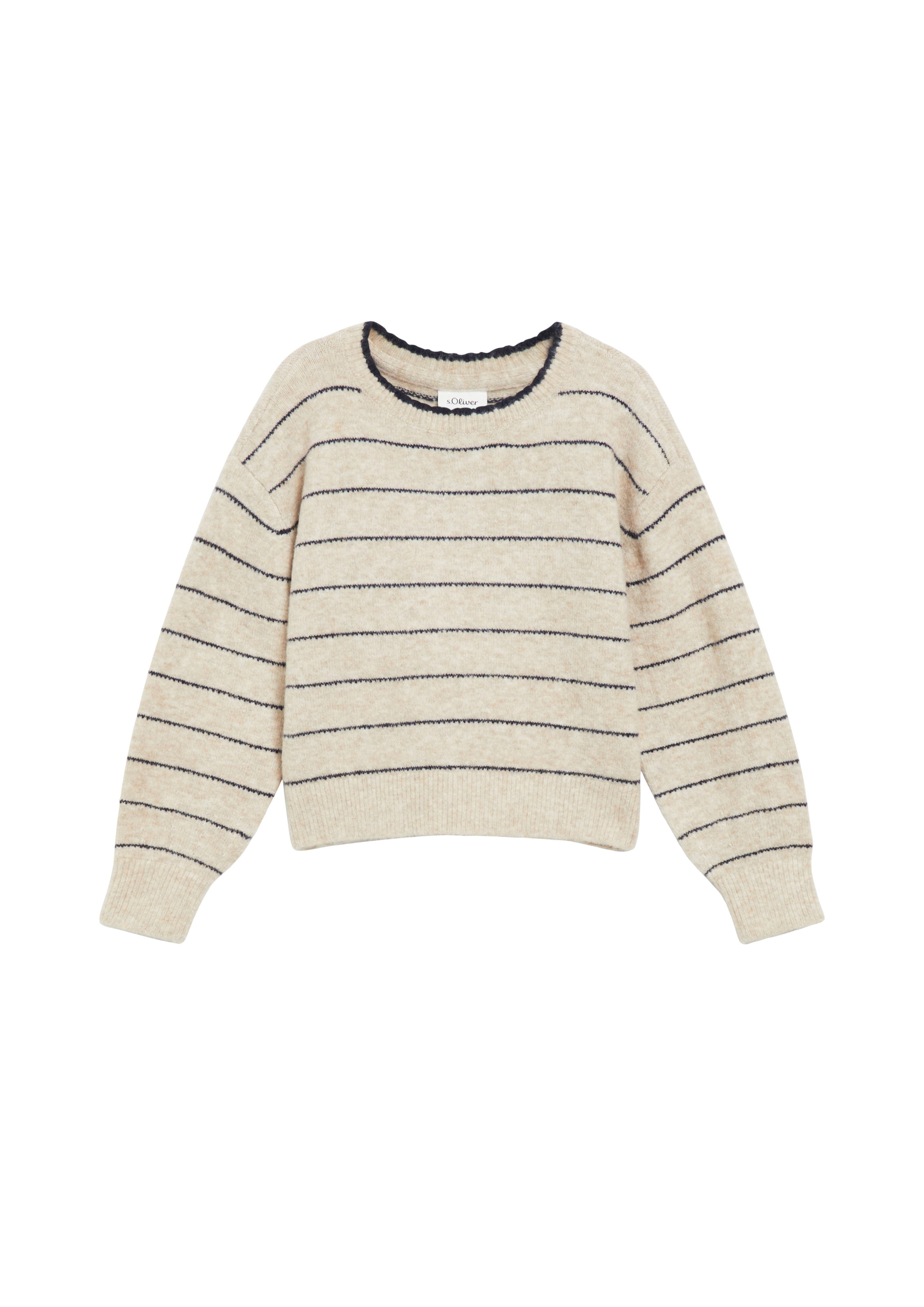 s.Oliver Sweater in 104-110 in Cream / Chocolate, Item view