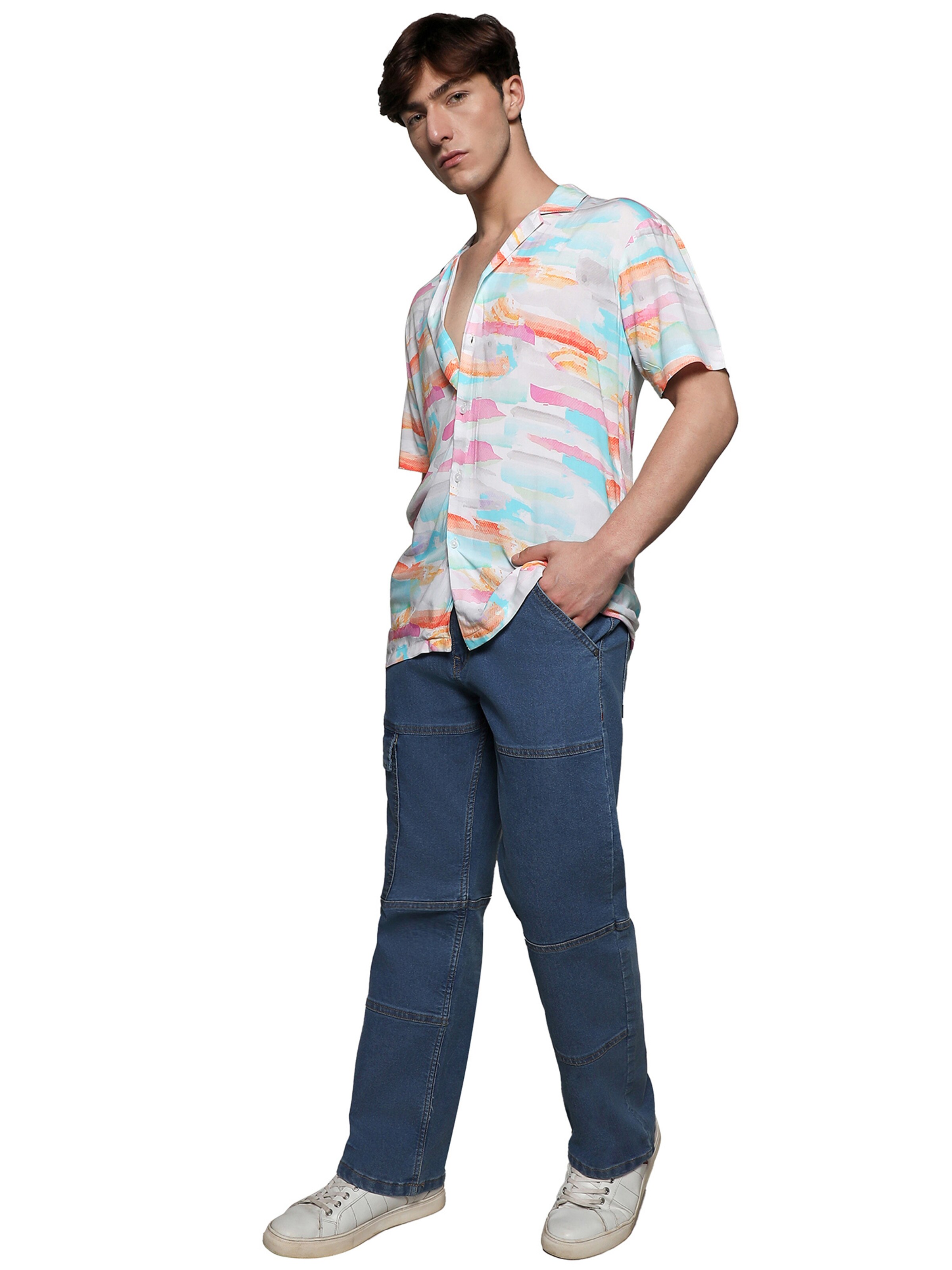 Campus Sutra Regular Fit Skjorte 'Ace' i blandingsfarvet