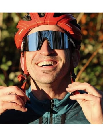 Surf Monkey - Gafas de sol deportivas en blanco: frente