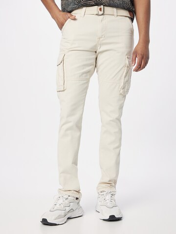 INDICODE JEANS Regular Cargobroek 'Villiam' in Grijs: voorkant