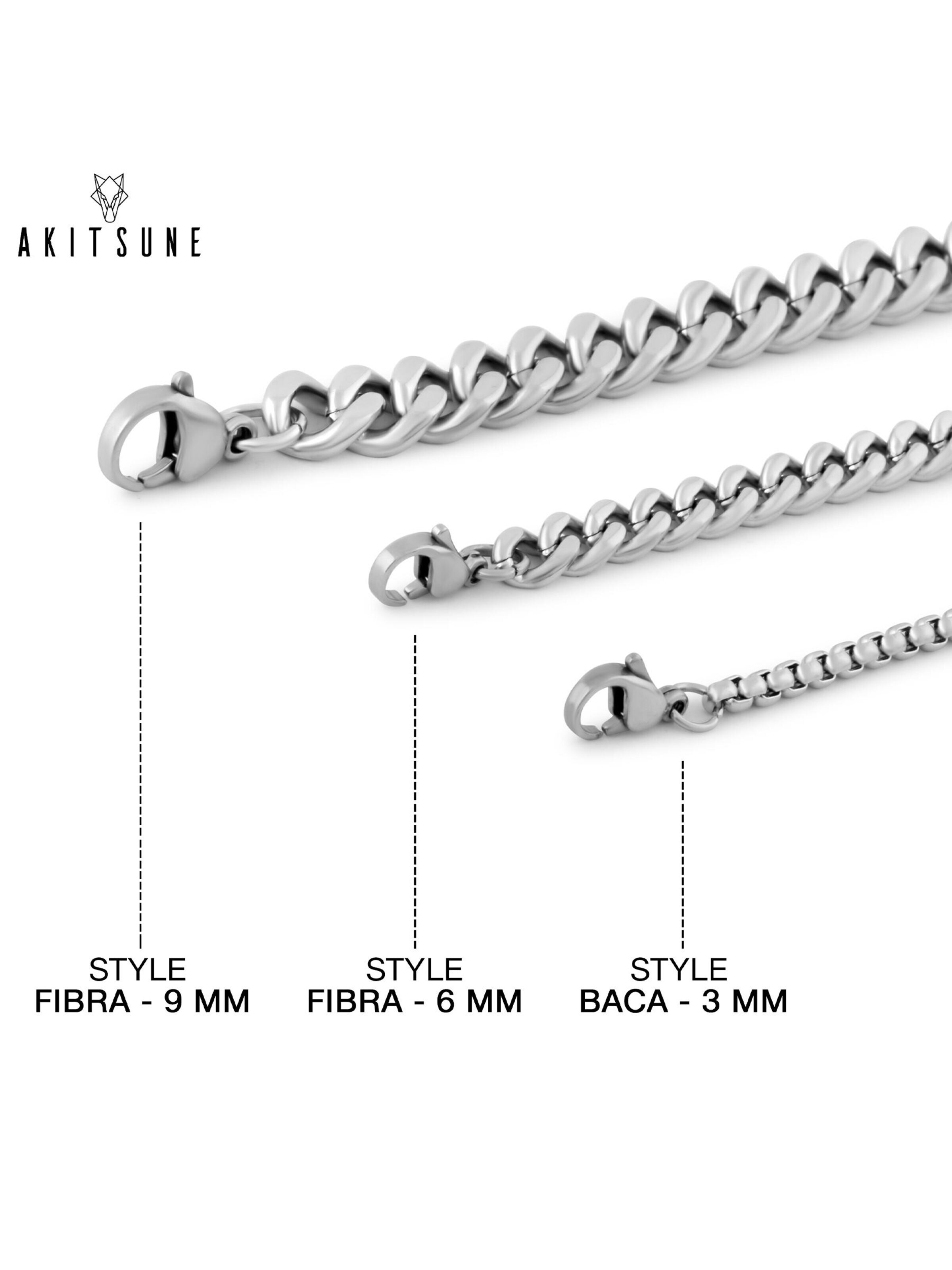 Akitsune Necklace 'Fibra' in Silver