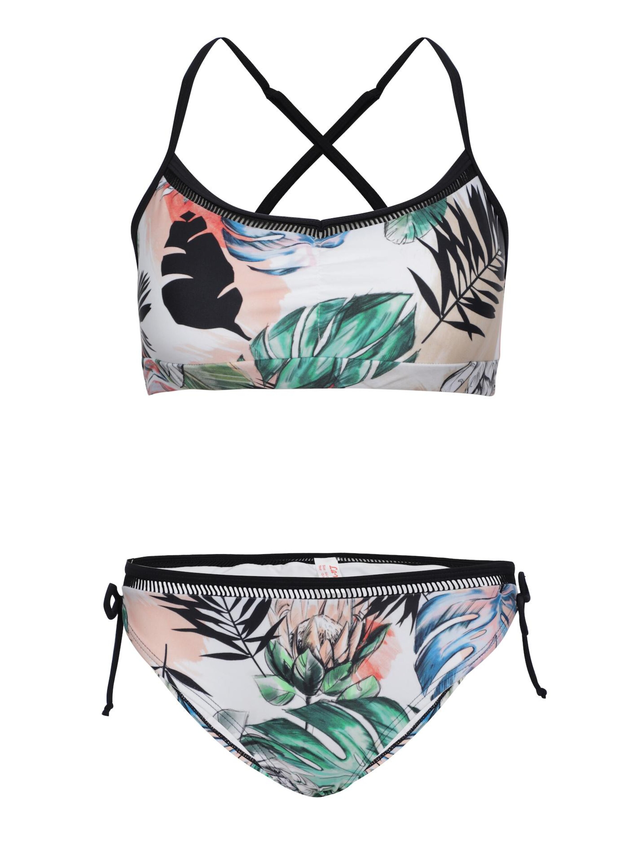 La V Triangel Bikini 'Bikini classic met kant detail' in Gemengde kleuren: voorkant