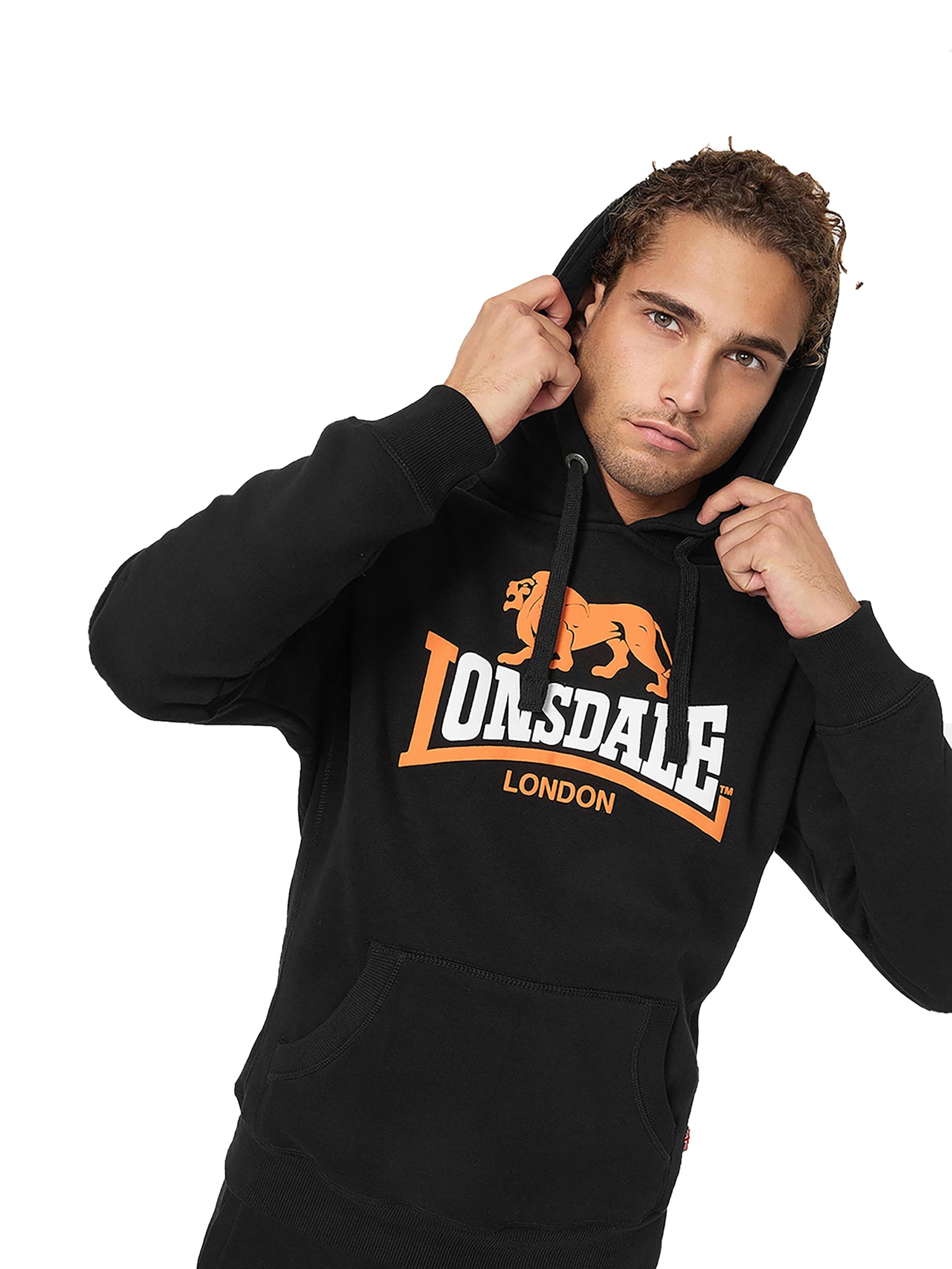 LONSDALE Collegepaita 'Thurning' värissä musta: etupuoli