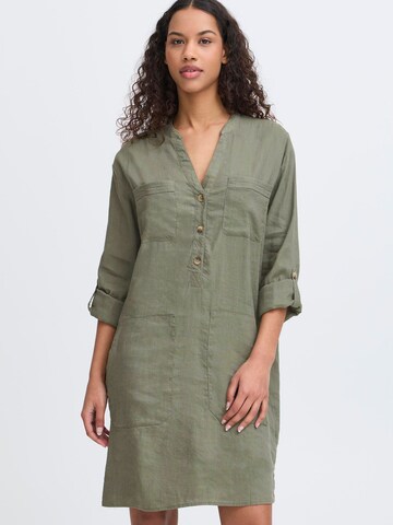 Abito camicia 'PZLuca' di PULZ Jeans in verde: frontale