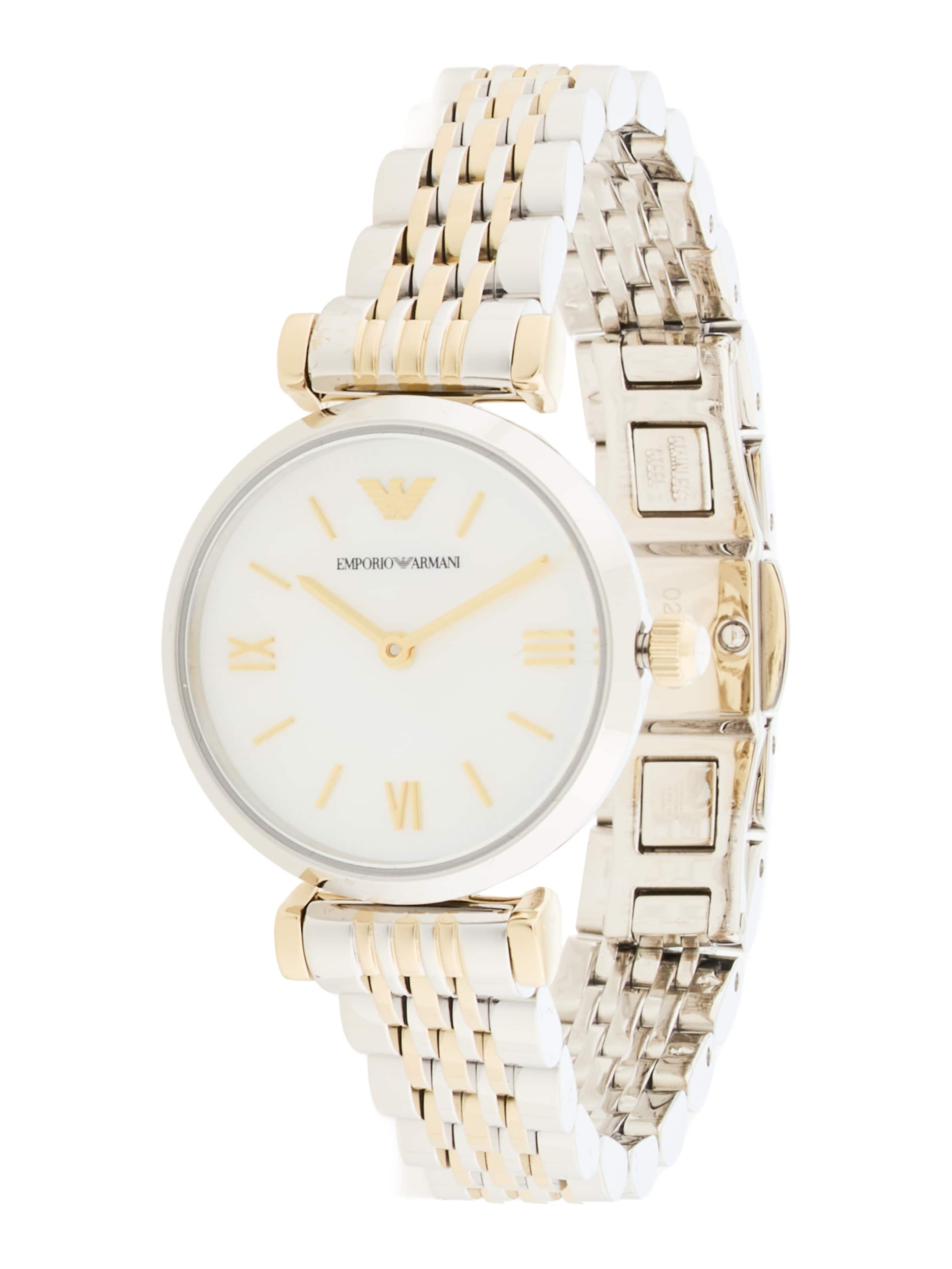Emporio Armani Analogové hodinky – stříbrná: přední strana