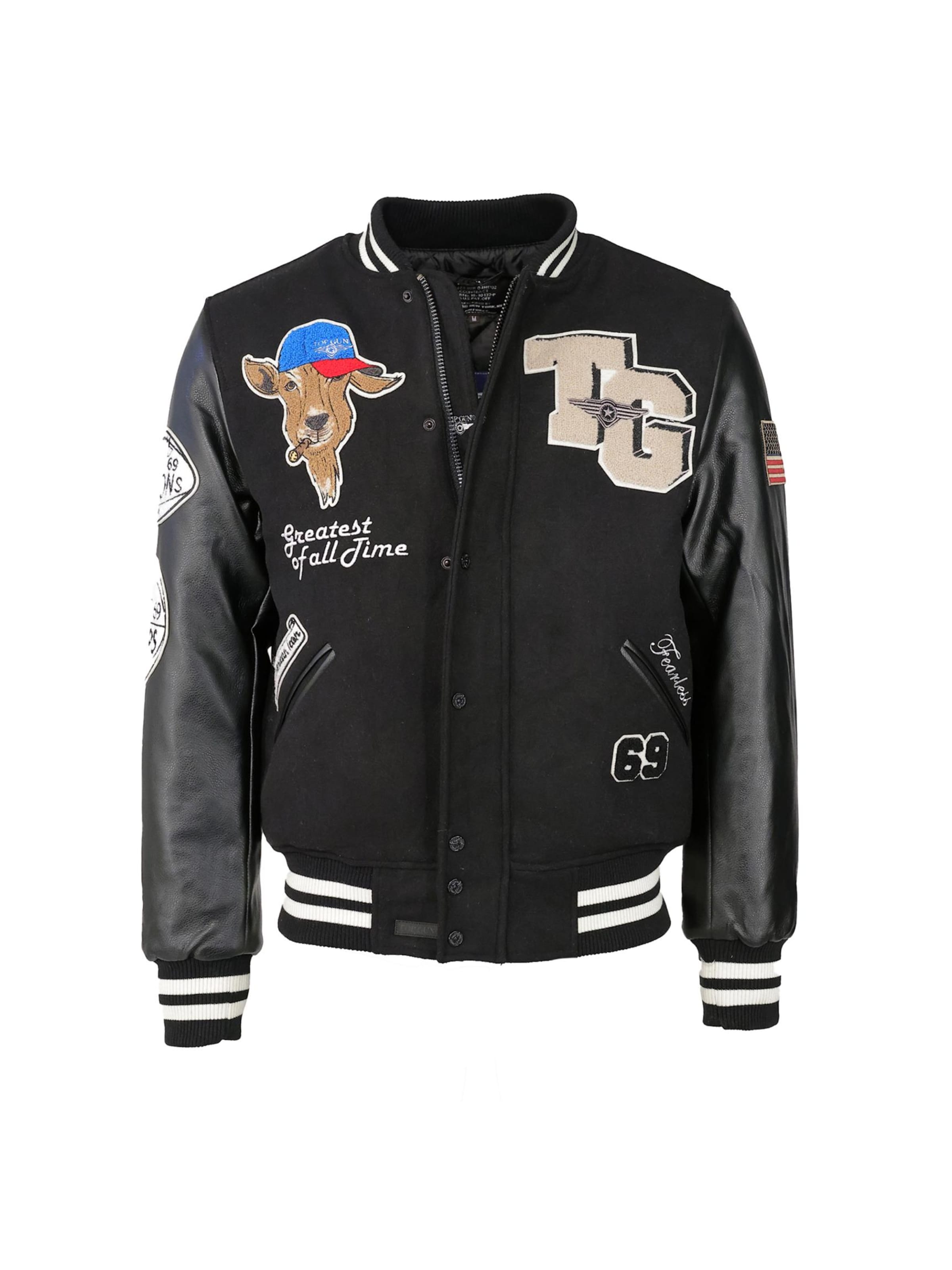 TOP GUN Winter Jacket 'TGJ-2249' in Black: front