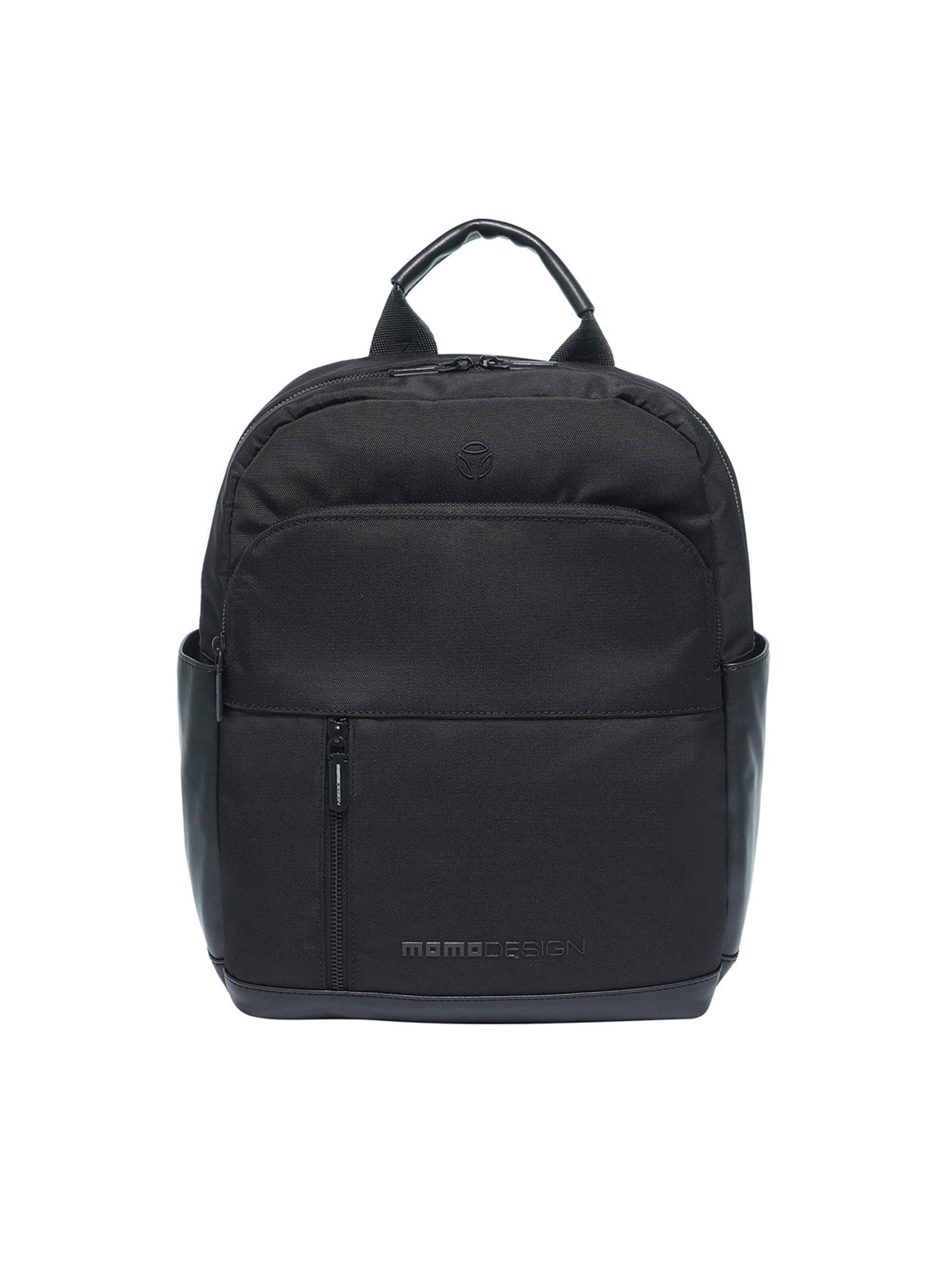 Zaino 'Zaino Momo Design Uomo Poliestere con Zip e Tasche Organizzate' di Momo Design in nero: frontale