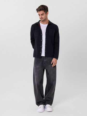 Jacey Quinn Knit cardigan 'Erick' in Blue