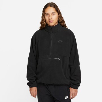 Nike Sportswear Sweatshirt 'Club+ Polar' in Black: front