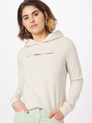 Sweat-shirt Calvin Klein en beige : devant