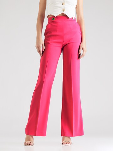 PINKO Wide leg Pleated Pants in Pink: front