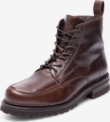 Henry Stevens Lace-Up Boots ' Harry NB ' in Brown: front