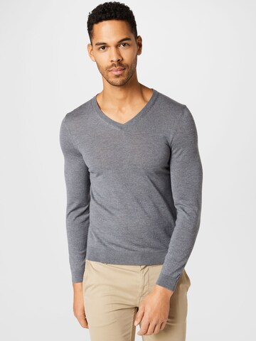 BOSS Sweater 'Melba' in Grey: front