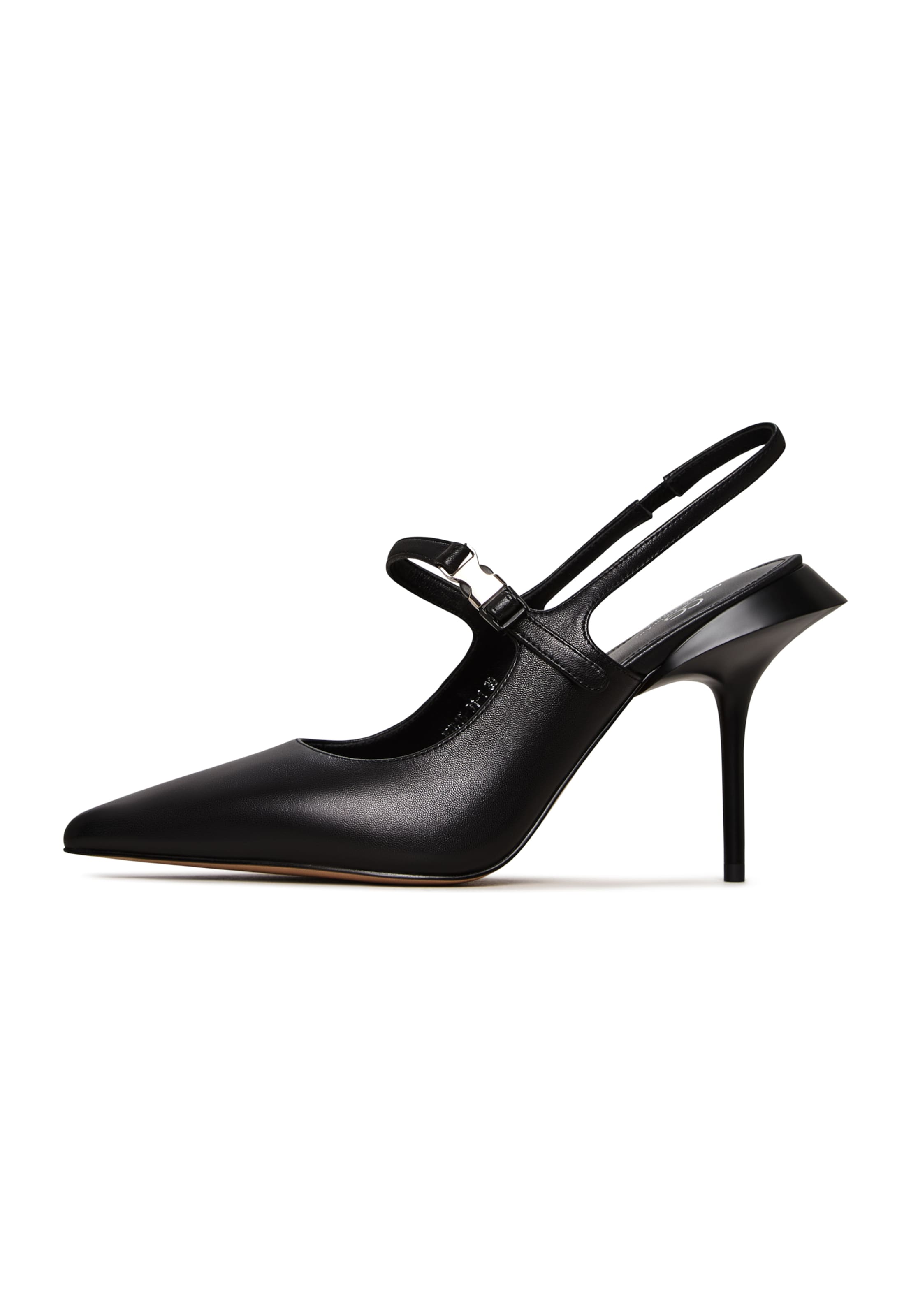 CESARE GASPARI Slingpumps in Schwarz: Vorderseite
