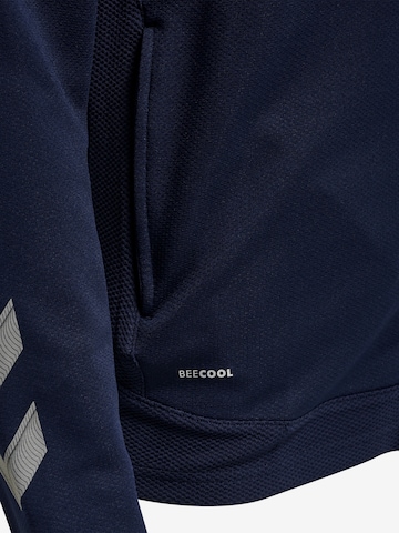 Hummel Athletic Zip-Up Hoodie 'Lead' in Blue