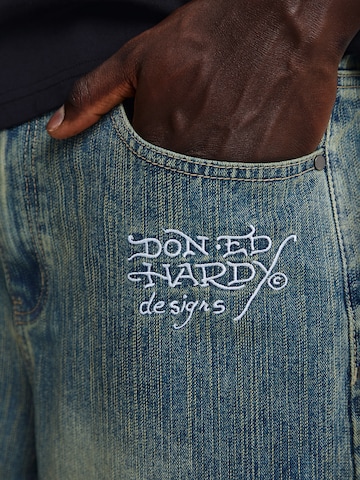 Ed Hardy Wide Leg Jeans i blå