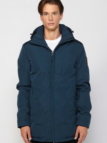 Veste mi-saison KOROSHI en bleu : devant