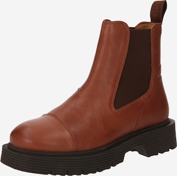 Ten Points Chelsea Boots 'MIMMI' i brun: forside