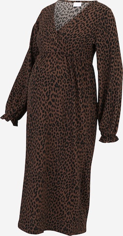 Robe 'Naomi' MAMALICIOUS en marron : devant