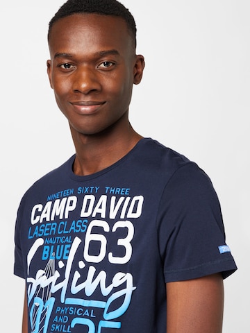 T-Shirt CAMP DAVID en bleu