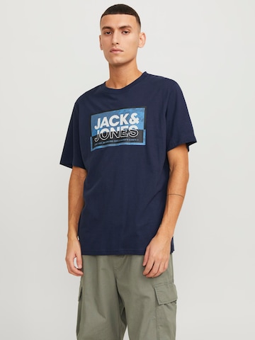 mėlyna JACK & JONES Marškinėliai 'LOGAN': priekis