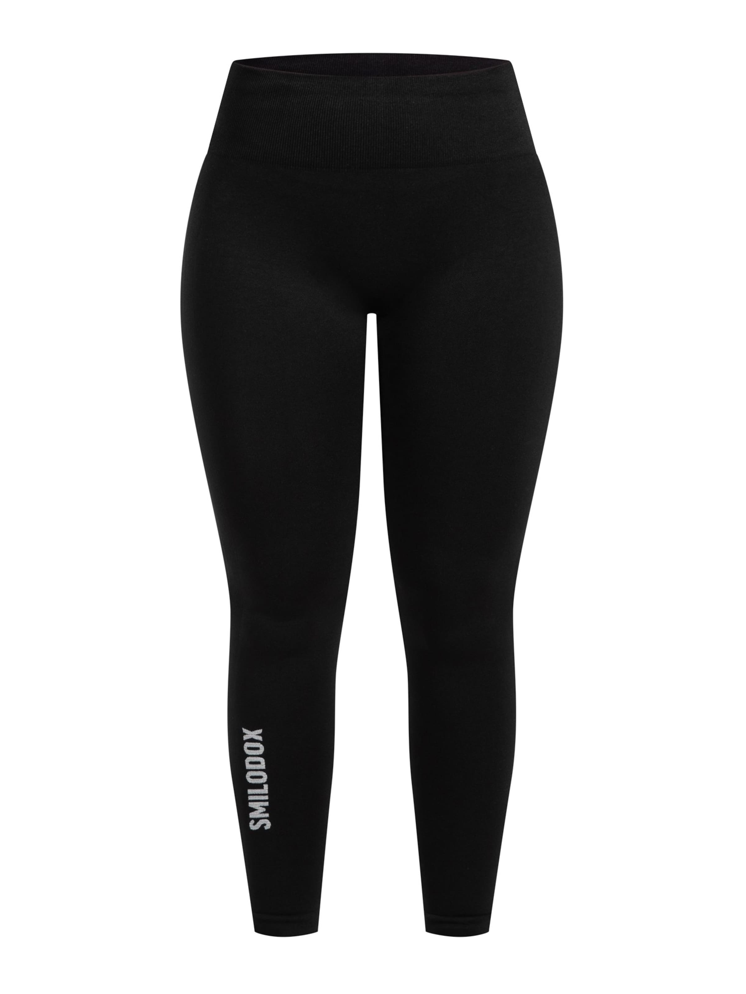 Smilodox Skinny Leggings Scrunch High Waist Isalia Push in Schwarz: Vorderseite