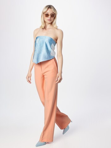 HUGO Regular Trousers with creases 'Huglia' in Orange