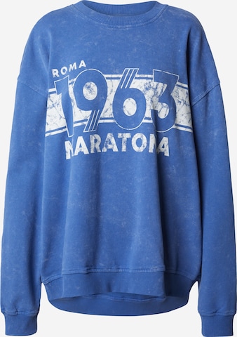TOPSHOPSweater majica '1863 Maratona' - plava boja: prednji dio