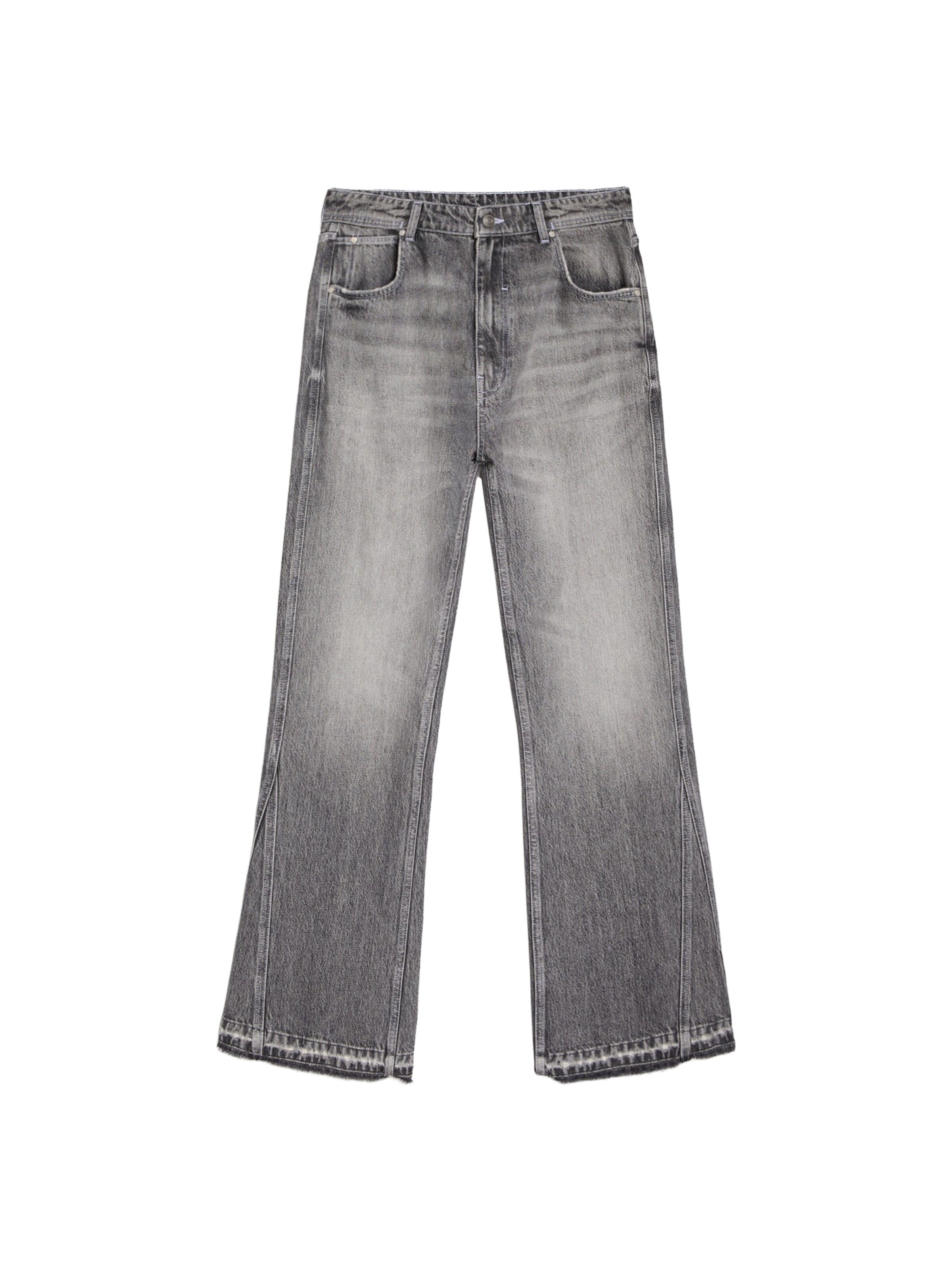Bershka Flared Jeans i grå: forside