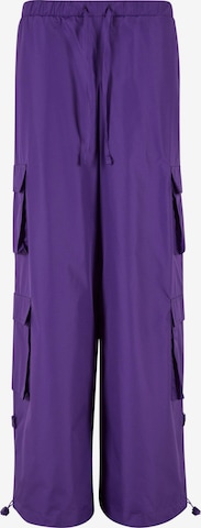 Pantalon cargo Urban Classics en violet : devant